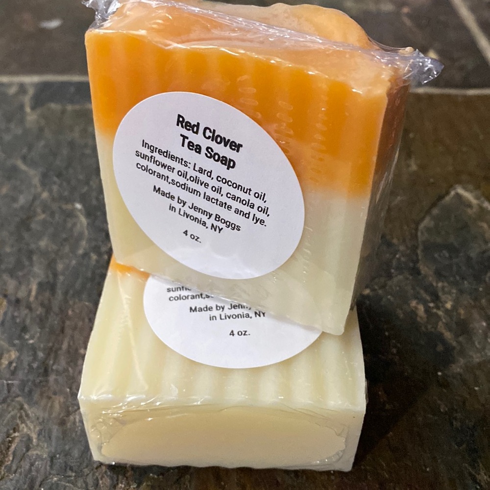 Red Clover Tea scented artisan soap natural small batch soap hand crafted